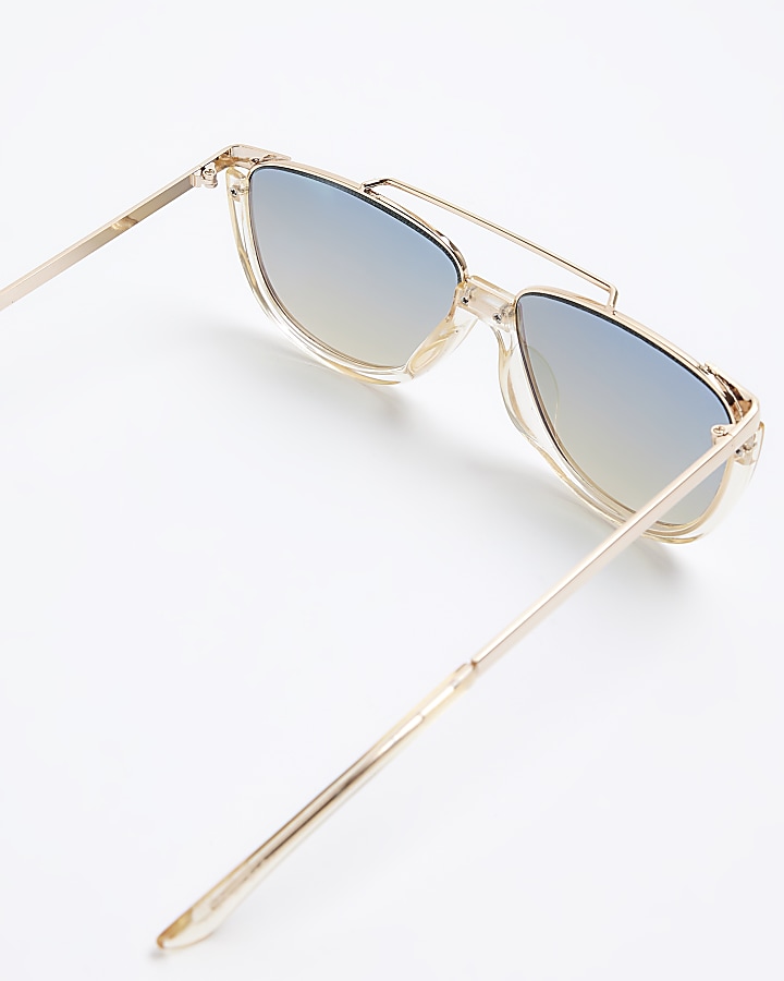 Rose gold aviator sunglasses