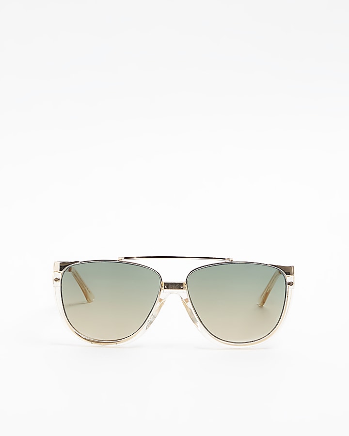 Rose gold aviator sunglasses