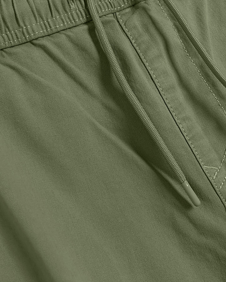 Green slim fit pull on joggers