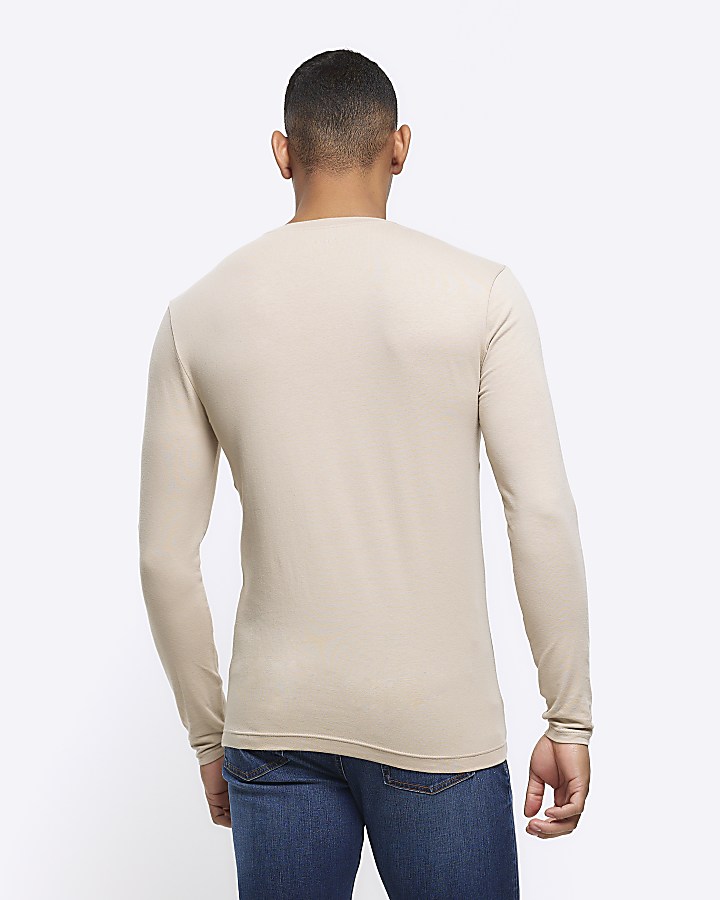 Stone muscle fit long sleeve t-shirt