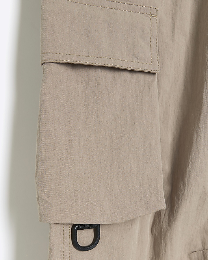 Stone regular fit elasticated cargo trousers