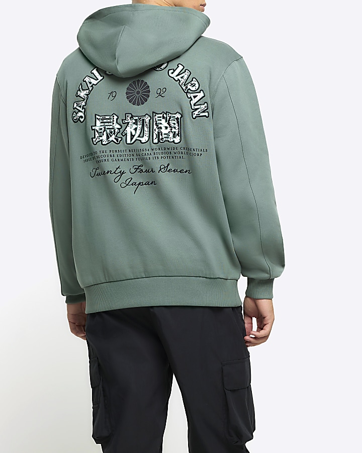 graphic-print hoodie