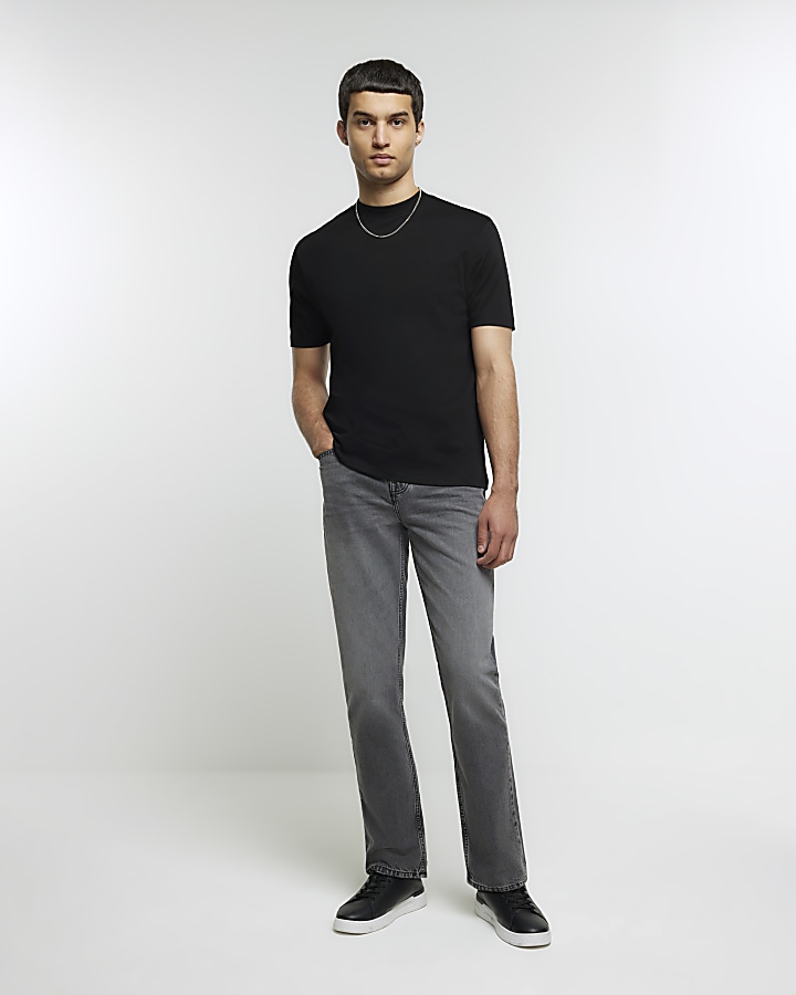 Grey Straight Fit Jeans