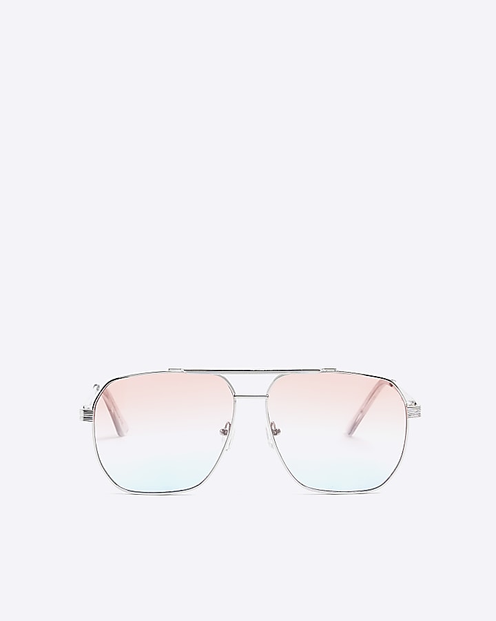 Silver navigator sunglasses