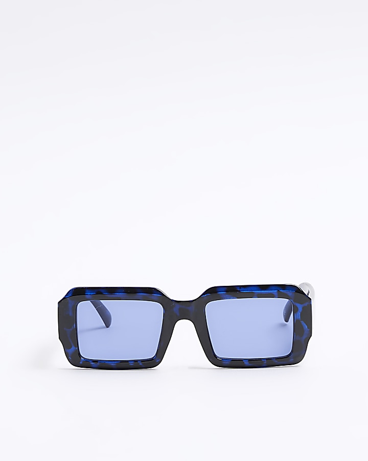 Blue rectangle sunglasses