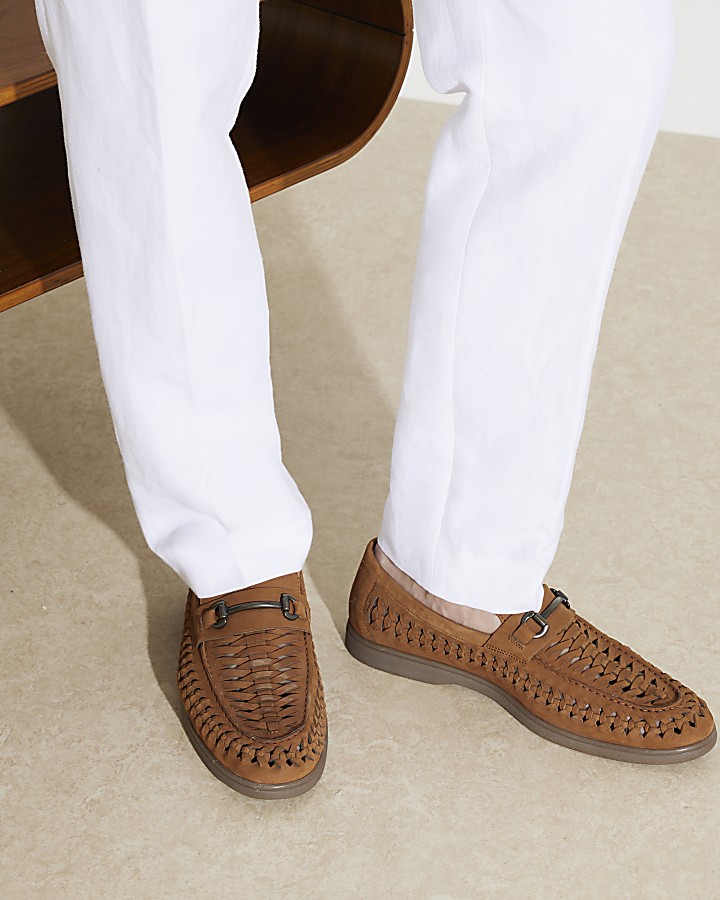 River island hot sale woven loafers