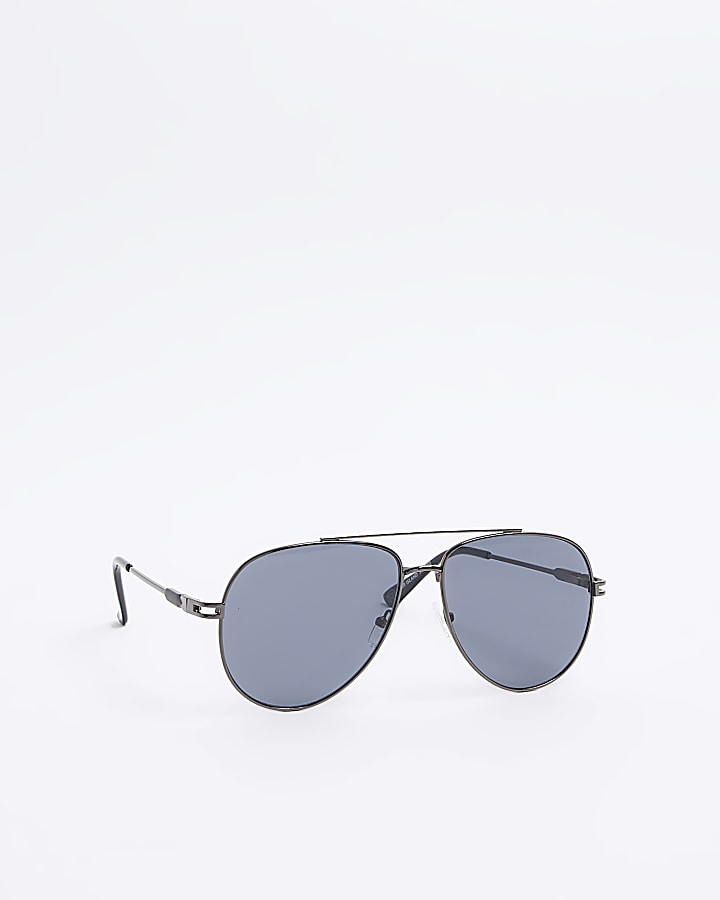 Black aviator sunglasses River Island