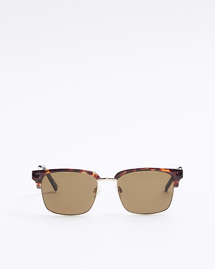 Brown tortoise square sunglasses