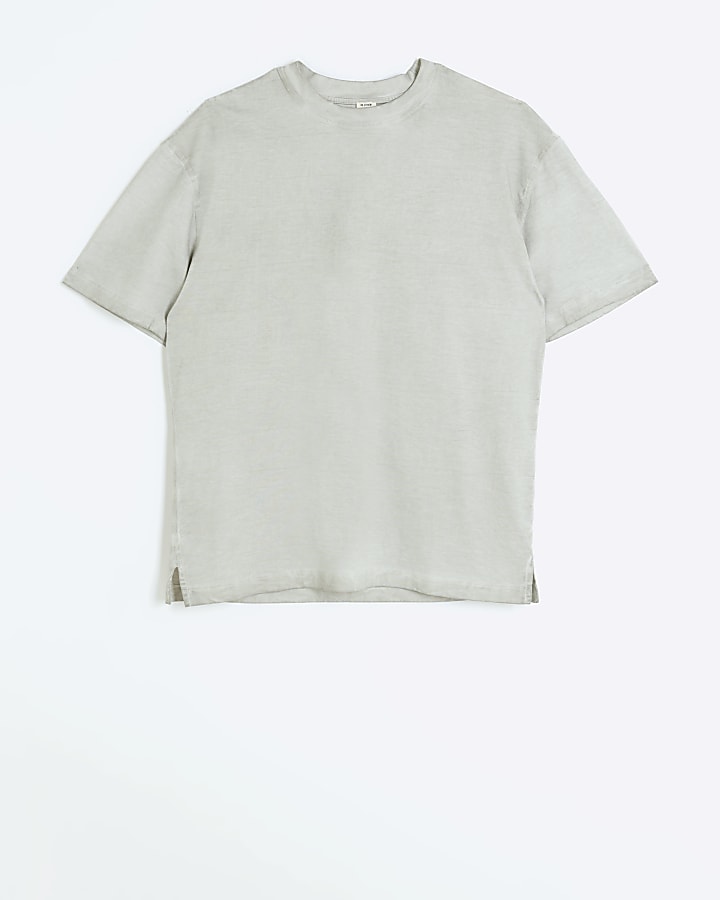 Washed grey oversized fit t-shirt