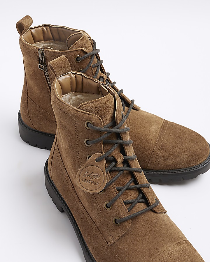 Brown Laced Combat Boot