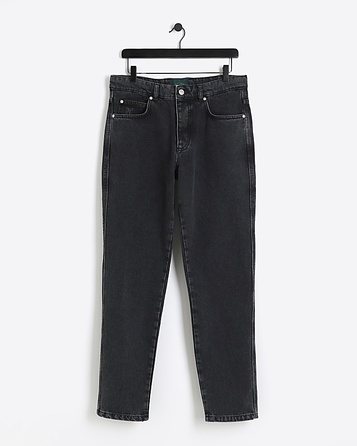 Black Holloway Road tapered fit jeans