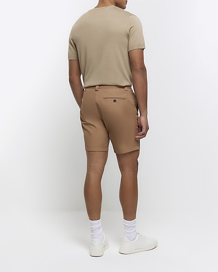 Rust tapered fit shorts