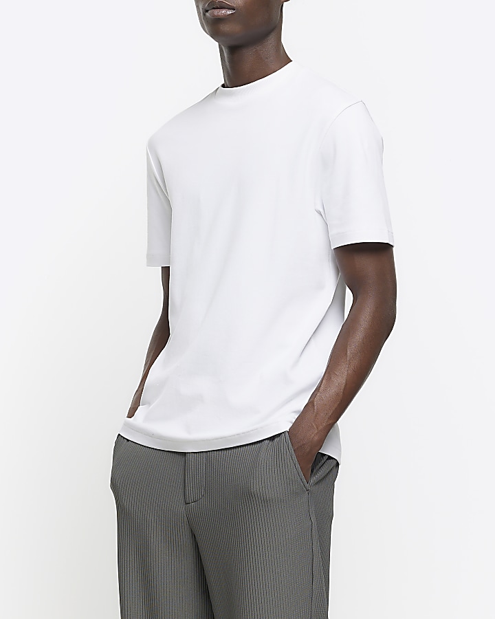 White RI Studio Regular Fit T-Shirt | River Island