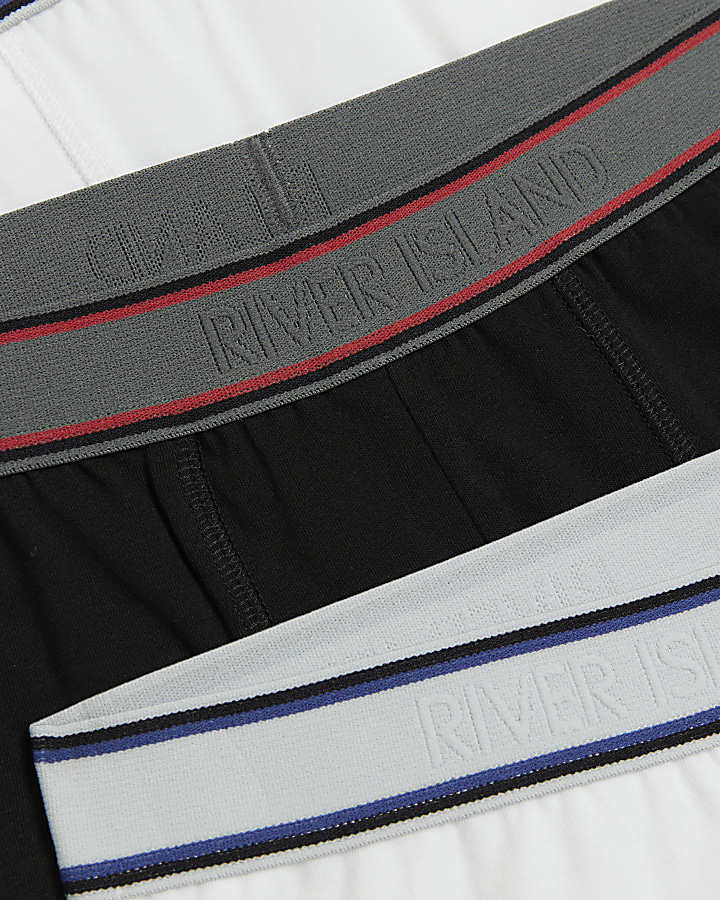 4PK Black and White cotton stretch Trunks