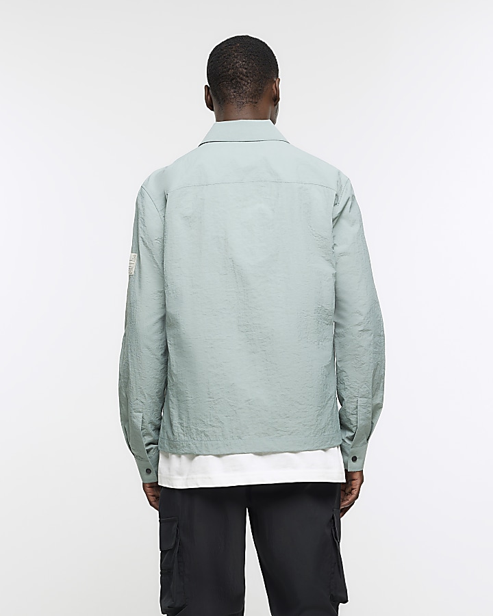 Green oversized fit utility jacket | River Island