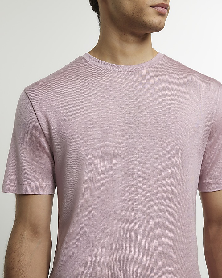 Purple slim fit slinky t-shirt
