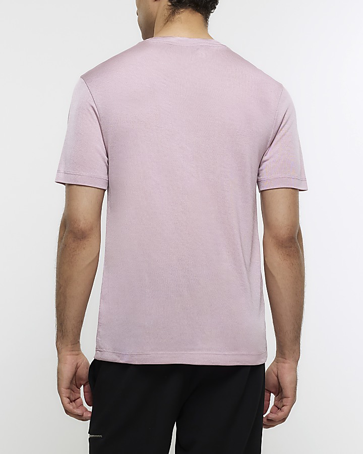 Purple slim fit slinky t-shirt | River Island
