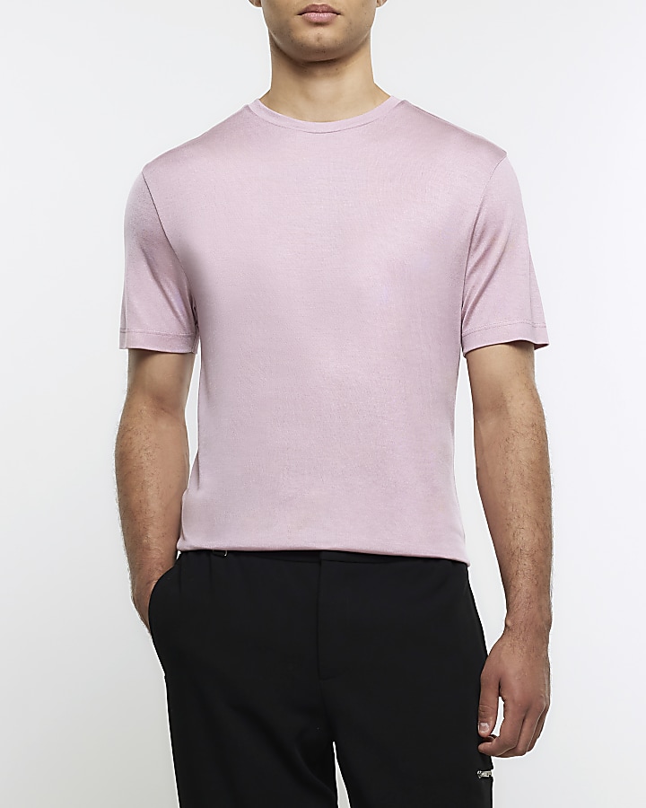 Purple slim fit slinky t-shirt