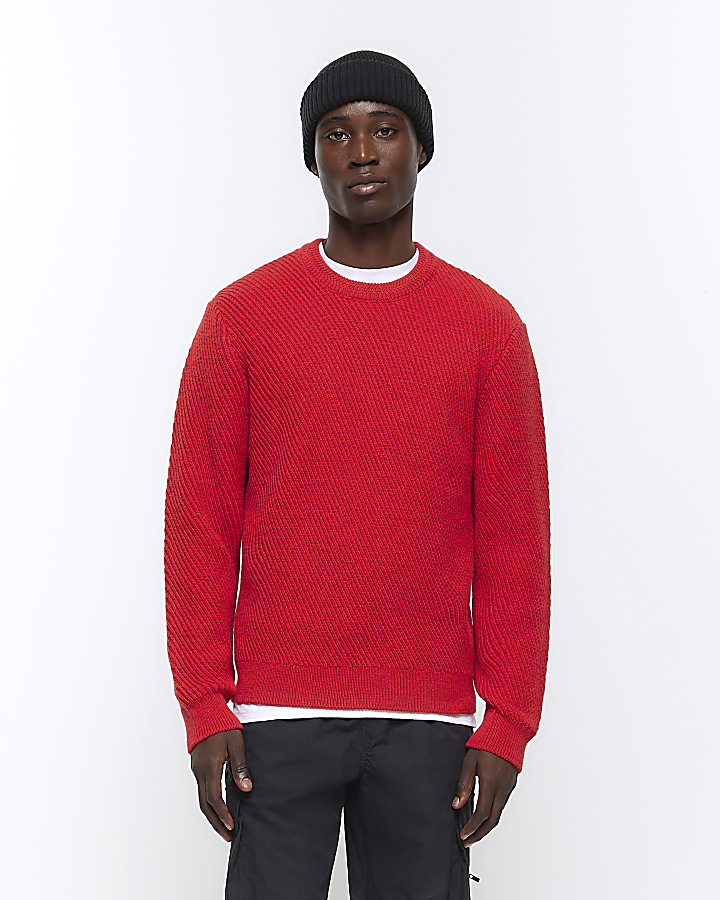 Grey and red clearance jumper