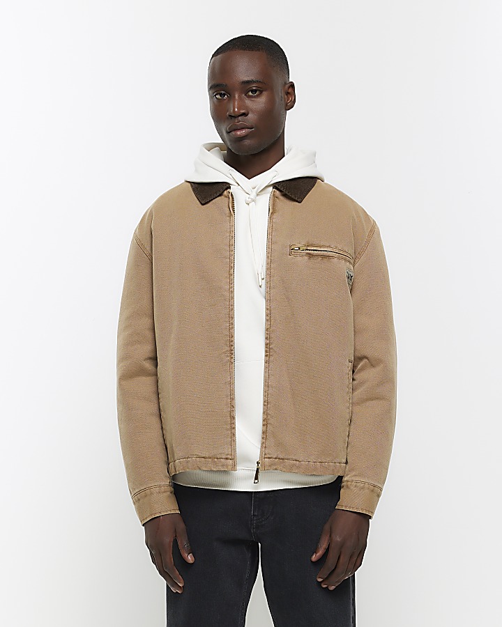 River island cord store jacket