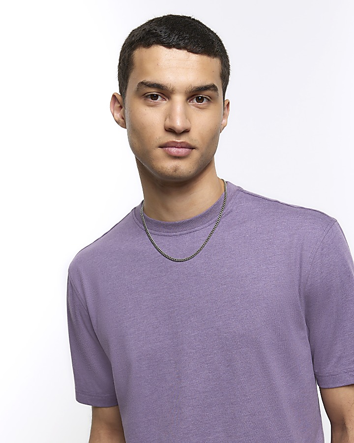 Purple regular fit t-shirt