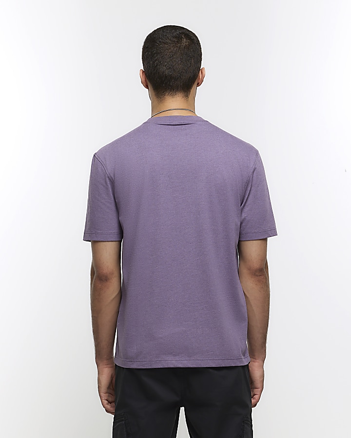 Purple regular fit t-shirt
