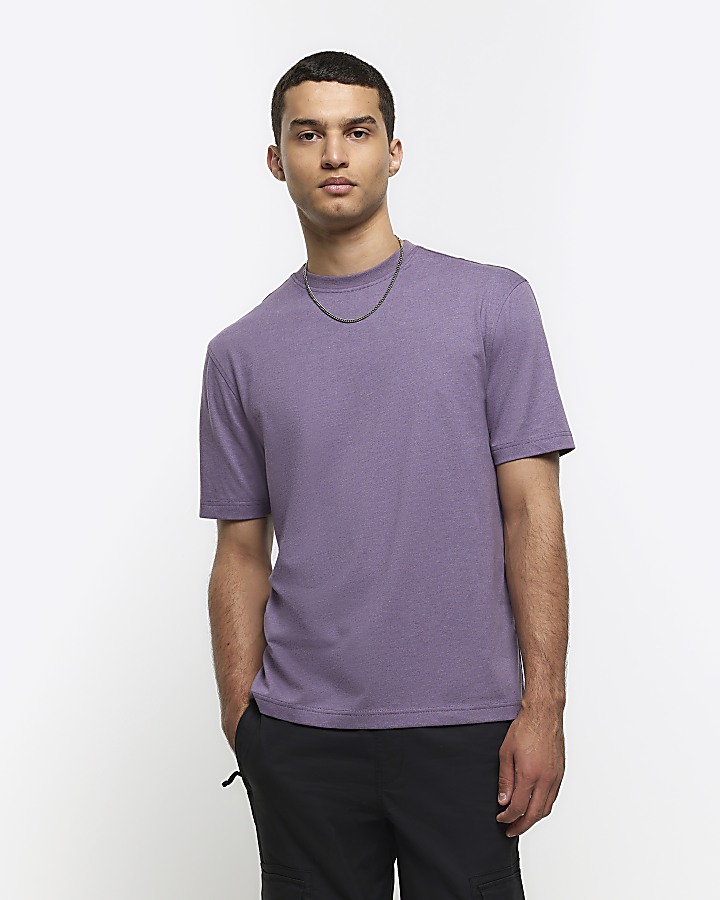 Purple regular fit t-shirt | River Island