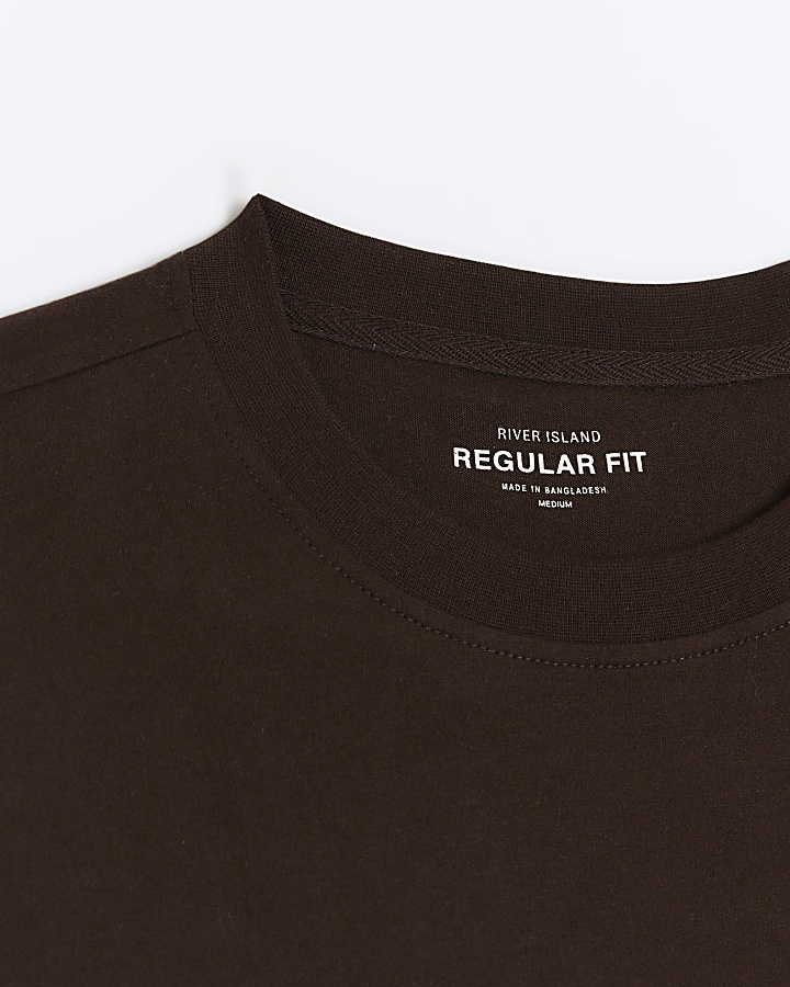 Brown regular fit t-shirt