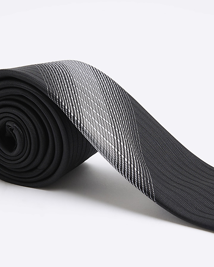 Black Ombre Stripe Tie