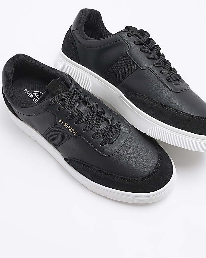 Black skater trainers River Island