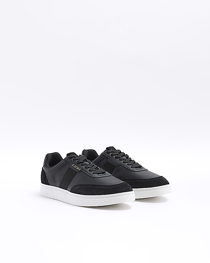 Black skater trainers River Island