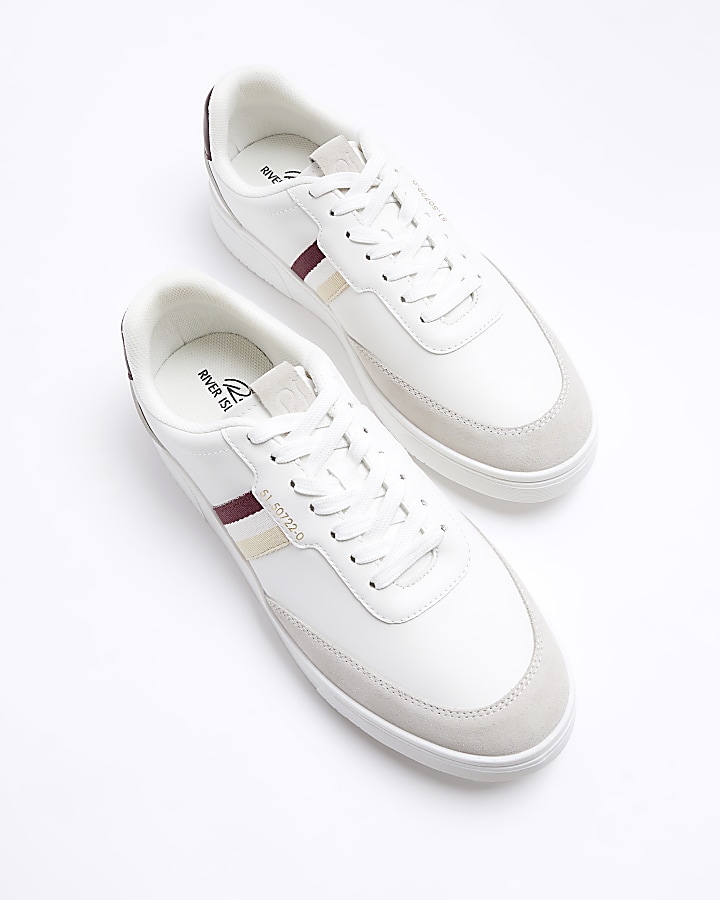White skater trainers River Island