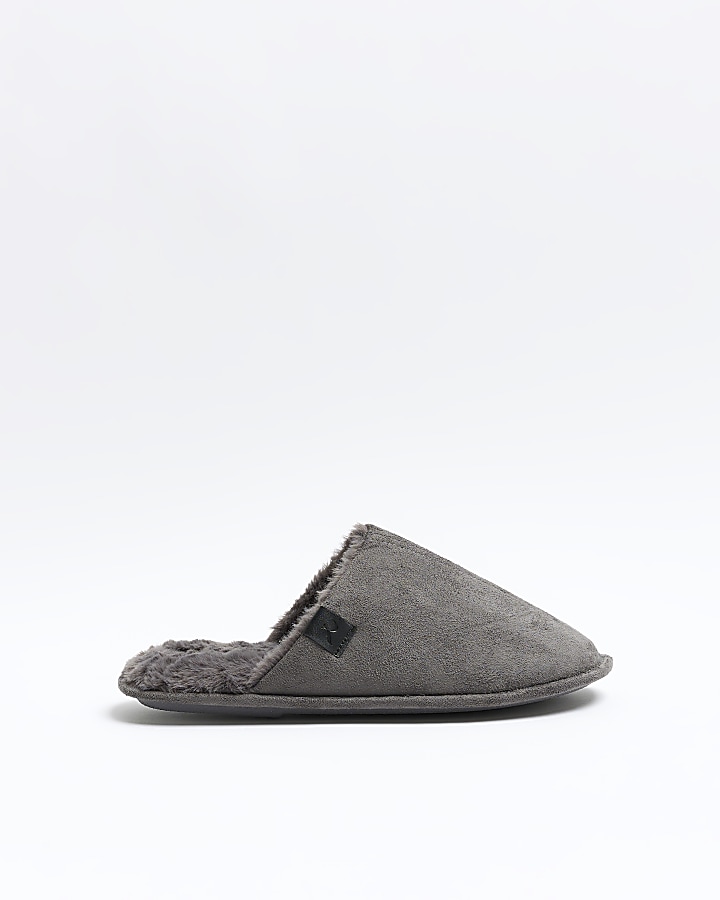 River island fur on sale slippers