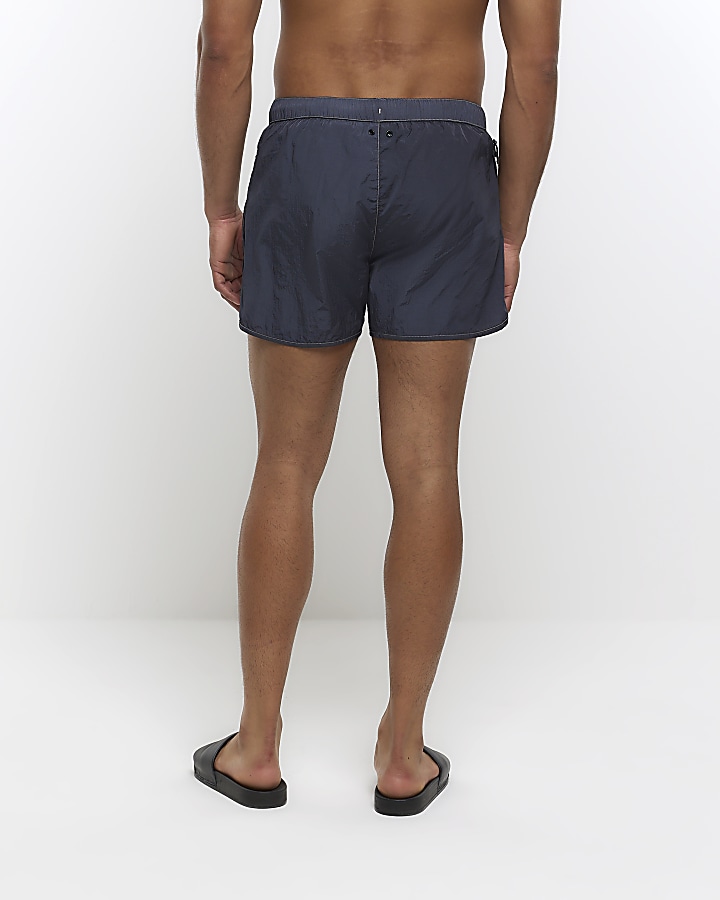 Grey regular fit iridescent swim shorts