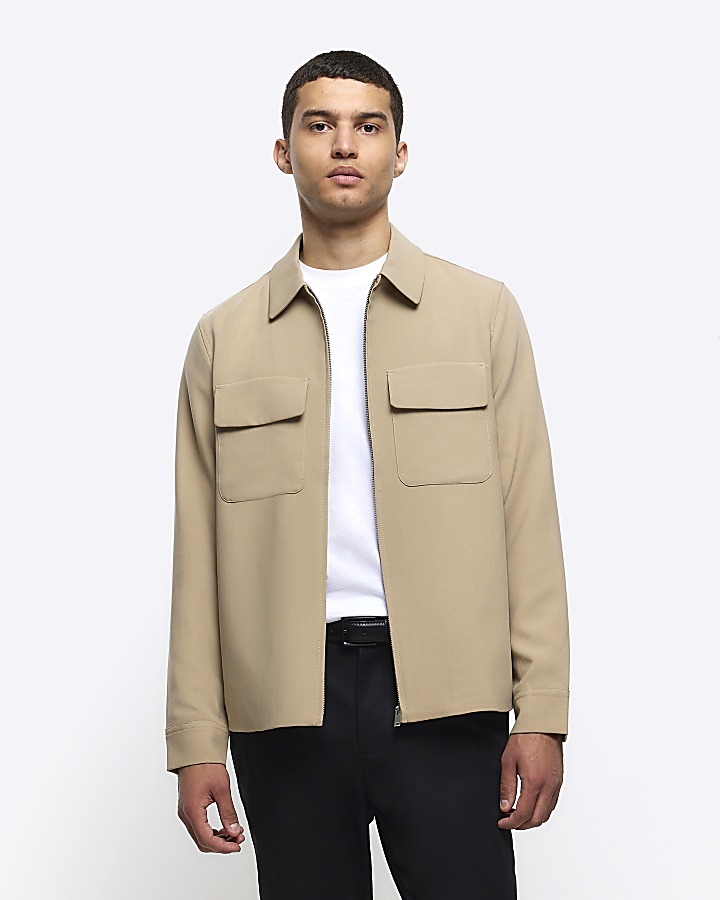 River island stone store jacket