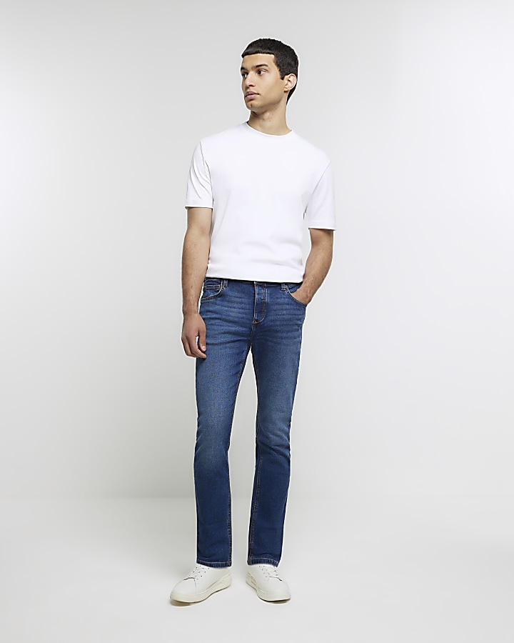 Dylan Slim Fit Jeans Retro Blue For Tall Men