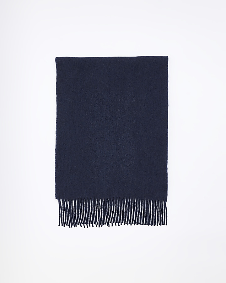 Navy premium knitted scarf