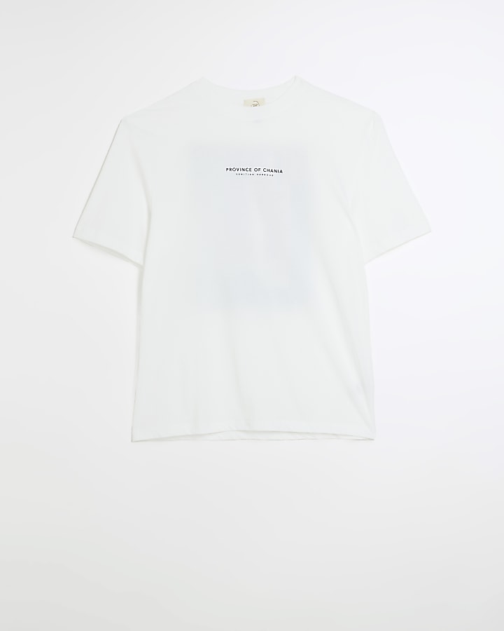White regular fit graphic t-shirt | River Island