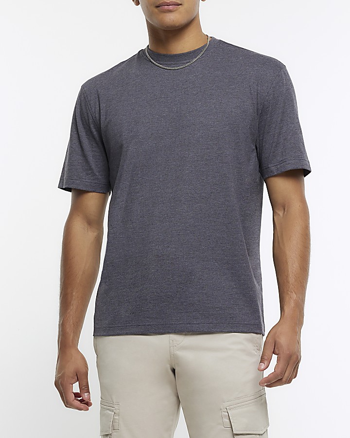 Grey marl regular fit t-shirt