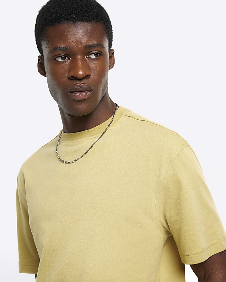 Yellow regular fit t-shirt