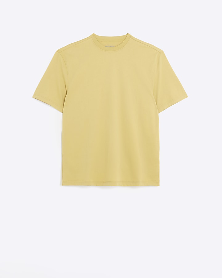Yellow regular fit t-shirt