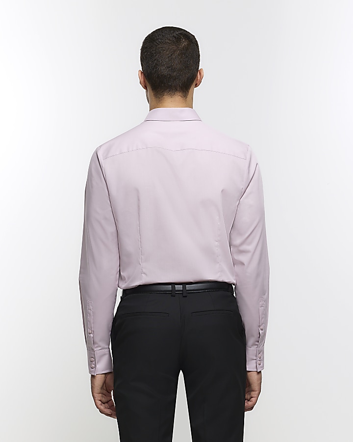 Pink slim fit smart shirt