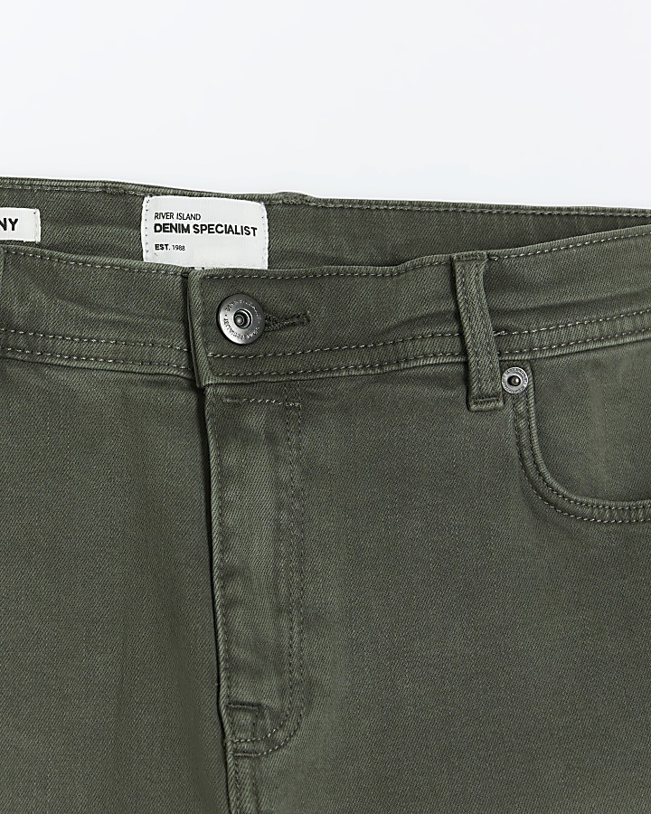 Dark green skinny jeans | River Island