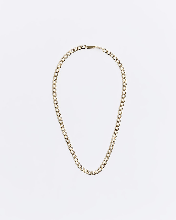 Gold colour chain necklace