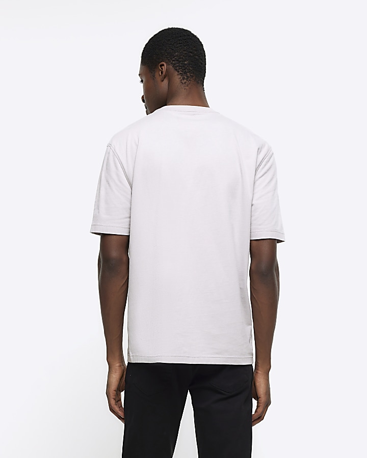 Light grey regular fit t-shirt