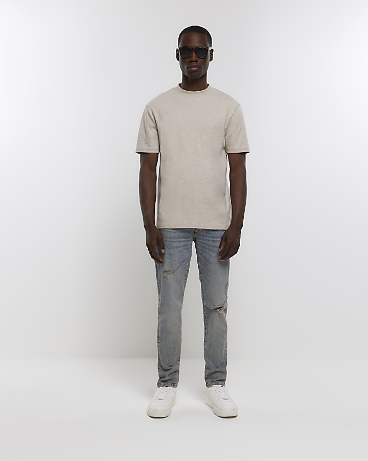 River island skinny ripped 2024 jeans