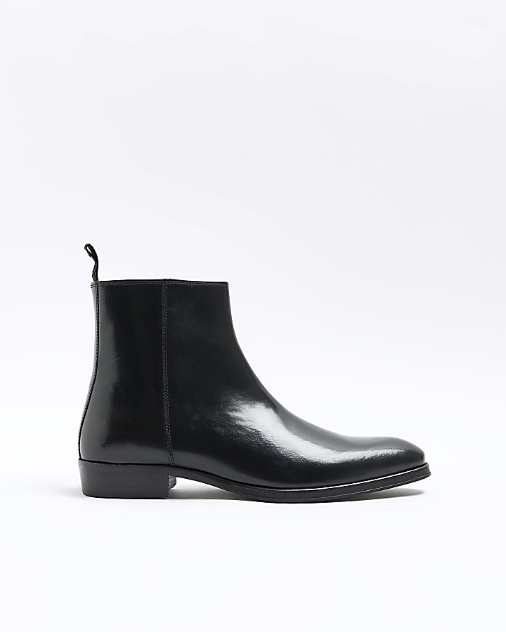 Side zip black clearance boots