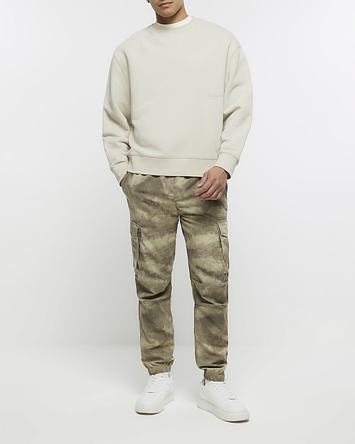 Regular Fit Cargo Pants - Beige - Men