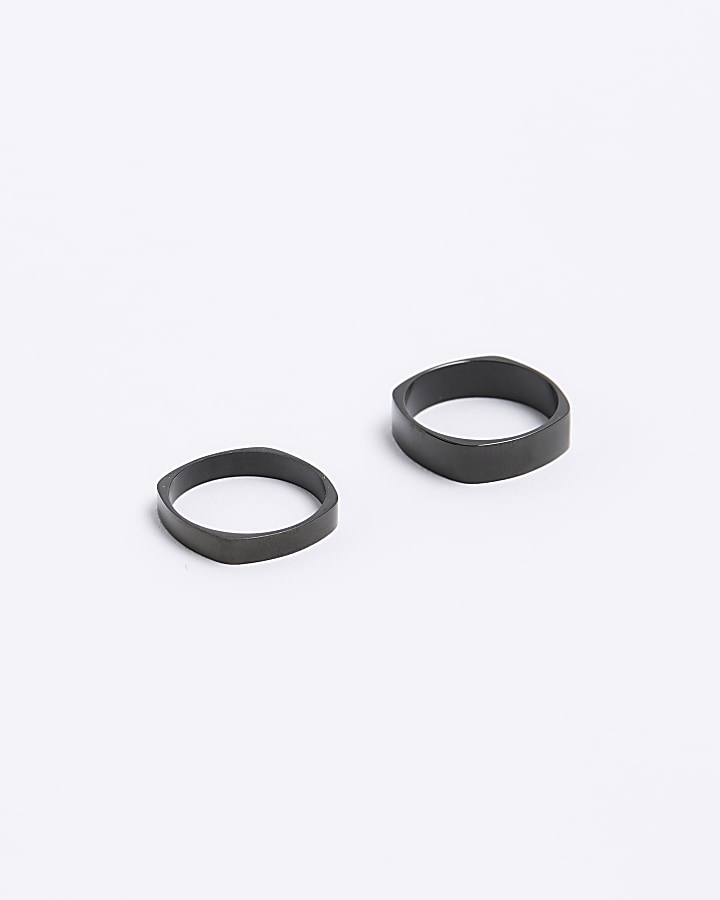 Black stainless steel square ring multipack