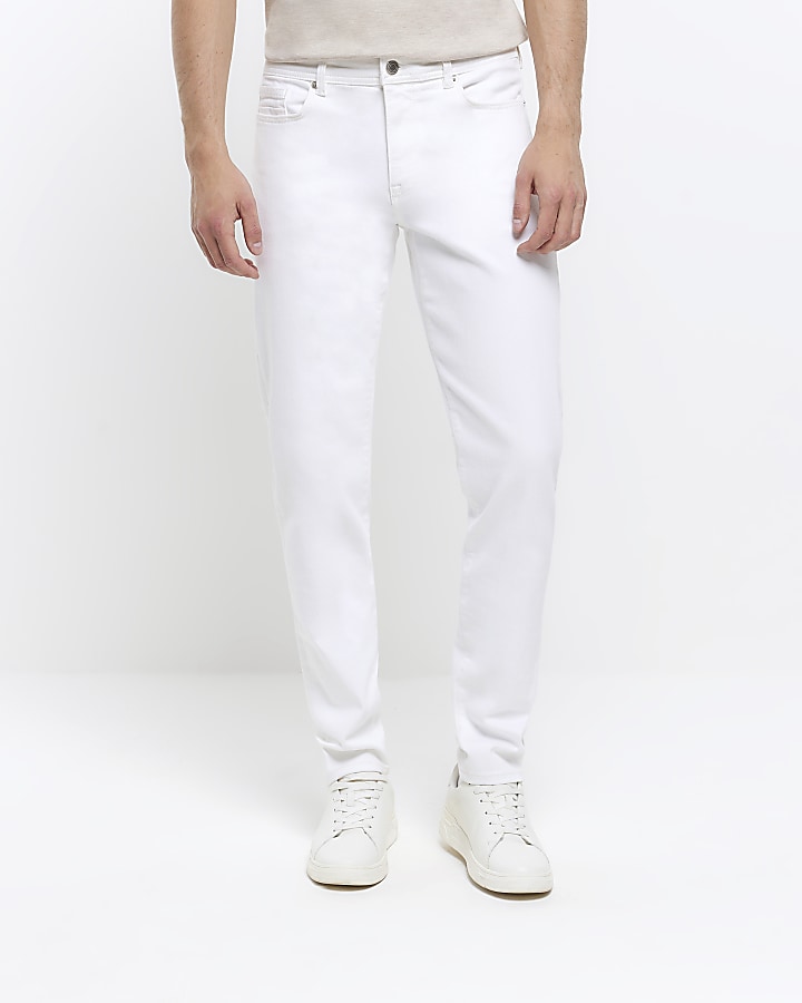 White slim fit jeans